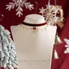 Homem AmbiciosoAmor Branco PuroFlor de Tricô Branca SuaveColar Gargantilha de Natal Corrente para Clavícula
