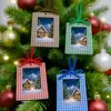 Adorno para colgar portafotos de árbol de Navidad, decoración navideña creativa, portafotos, colgante de Navidad, portafotos con etiqueta colgante al por mayor y al por menor