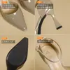 [Procesamiento Personalizado] Zapatos de Tacón Alto con Plataforma Impermeables Cómodos para los Pies, Sandalias de Tacón de Aguja con Punta Fina de Charol Estilo Francés con una Sola Tira y Punta Cerrada