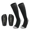 Calcetines de Fútbol con Bolsillos para Espinilleras, Juego de Dos Piezas, Suela de Toalla Engrosada, Calcetines Deportivos Antideslizantes con Cubiertas Integradas para Espinilleras, Calcetines Largos de Tubo