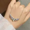 Pingente Rosto Sorridente de Moissanita em Prata Esterlina 925, 1 Quilate, Corrente para Clavícula e Suéter para Mulheres, Envio Direto do Fabricante Transfronteiriço