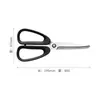 Tijeras de cocina multifuncionales, de acero inoxidable, para uso doméstico, lo suficientemente afiladas para cortar huesos y alimentos, ideales para cortar huesos de pescado y ave.