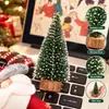 Árbol de Navidad Pequeño de Navidad Nórdico Fibra de Yute Árbol Mini Monocromático de Escritorio Árbol de Navidad Decoración de Regalo Navideño Adorno