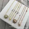 Pulsera Brújula Estrella Sol Luna Estrella de Ocho Puntas Oro V Artesanía Fina Nácar Blanco Marca D Chapado Grueso Oro de 18 Quilates Cadena para Clavícula Lujo Ligero
