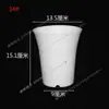 Vaso Wanxiang Engrossado Cintura Alta Redondo Preto Branco Varanda Proteção Solar Vaso para Suculentas Vaso de Flores Resina Respirável Não Deforma Facilmente