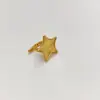 Novos Brincos de Clipe para Orelha Não Perfurada, Estilo Coreano e Japonês, Formato de Estrela, Banhados a Cobre com Ouro Real, Únicos, Simples, Versáteis e Elegantes Ear Cuffs