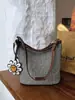 Bolsa de cubo tejida a rayas coloridas de verano, Bolso de mano de cuero moderno de gran capacidad para el trabajo, Bolso de hombro, Bolso tote de axila