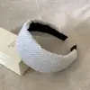 Faixa de cabelo de algodão e linho com bolinhas estilo Zhang Ruonan, presilha para o topo da cabeça, acessórios de cabelo simples coreanos para o dia a dia
