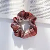 Cuerda para el Cabello de Seda Marrón de Gama Alta para Mujer, Anillo de Intestino para Atar el Cabello, Cubierta de Cuero de Aspecto Caro, Elegante, Accesorios para el Cabello de Intestino, Goma Elástica