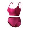 Roupa Íntima Estilo Francês Feminina Levanta Busto Tamanho Grande Sutiã Esportivo Yoga Alça Linda Camiseta Conjunto de Calcinhas Sexy