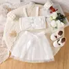 26 Verano Nuevo Ropa Europea y Americana Transfronteriza para Bebés y Niños Conjunto de Vestido con Tirantes Vestido de Fiesta para Actuación En Stock