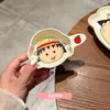 Tazón de Arroz Lindo de Dibujos Animados para Bebé, Juego de Tazón y Plato de Cerámica de Alta Calidad, Tazón Creativo de Vajilla Doméstica Chibi Maruko-Chan