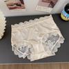 Cuidado Calcinha Simples Cintura Média Estilo Puro Renda Francesa Luxo Leve Roupa Íntima Feminina Sexy Virilha Bacteriostática Shorts Tamanho Grande Feminino
