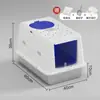 Caixa de Areia para Gatos Totalmente Fechada Anti-Odor de Aço Inoxidável Extra Grande Anti-Salpicos Vaso Sanitário para Filhotes e Gatos Grandes com Tampa Removível