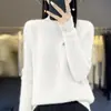 Suéter folgado, tricô casual, 02025, gola alta discreta, camada interna, camada base espessa, feminino, 10% lã, novo estilo, transfronteiriço, cinza
