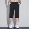 Pantalones Cortos de Siete Puntos de Seda de Hielo de Secado Rápido para Hombre, Sueltos, Rectos, Casuales, de Tiro Medio, de Verano, Finos, Casuales para Hombre 7720