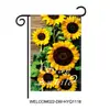 Bandera de jardín de lino de fábrica transfronteriza, bandera colgante decorativa de hortensia de playa, bandera decorativa para patio, bandera de lino sintético al por mayor