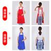Delantal Uniforme de Color Sólido Personalizado con Correas para Cocina, Publicidad de Alimentos, Impresión de Logotipo, Estilo Simple, Sin Mangas