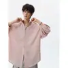 Camisa de Lino de Seda Helada de Manga Larga para Hombre en Verano, Ligera, Transpirable, Chaqueta Protectora Solar con Sensación Helada, Camisa de Talla Grande Moderna