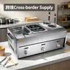 Fogão a gás grande de aço inoxidável kwantung cozimento malatang fogão de macarrão sub-caldeira multifuncional barril de macarrão barraca atacado