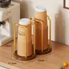 Organizador de vasos de escritorio, estante de almacenamiento de gran capacidad para vasos desechables, adecuado para restaurantes y bares, también para almacenar vasos de papel y vasos de té de leche