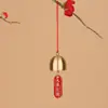 Adornos Metálicos de Campana Colgantes Adornos de Puerta China Bendición Pequeños Colgantes de Carrillón de Viento Fiesta de Nochevieja Accesorios Decorativos DIY
