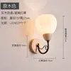 Lámpara de pared retro nórdica madera maciza color nogal moderna minimalista sala de estar mesita de noche dormitorio estilo chino creativa lámpara para escalera pasillo