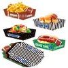 Tp065 Comercio Exterior Rugby Competición Deportiva Fiesta de Cumpleaños Snacks Dulces Charola de Regalo Caja de Papel con Forma de Barco
