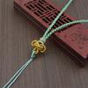 Cuerda colgante tejida a mano Jade cera de abeja cuerda de carga alta enrollado cuerda de nudo tejido collar cuerda tejida de cuatro hebras Cabestro