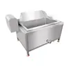 Máquina freidora de separación automática de aceite y agua con control PLC, soporte para freír pollo asado y pez sable, sartén independiente de acero inoxidable