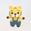 Colgantes Llavero de los Doce Animales del Zodiaco, Llaveros de Animales Tejidos a Mano, Dijes para Bolsos Tejidos, Artículos de Crochet Hechos a Mano Terminados