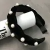 Faixa de Cabelo de Veludo Torcido com Pérolas Estilo Coreano Outono 2025 para Mulheres, Decorativa, Aumenta a Coroa da Cabeça, Faz o Rosto Parecer Menor, Fresca e Doce
