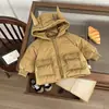Chaqueta de Plumón Gruesa y Cálida de Invierno para Niñas, Relleno de Plumón de Pato Blanco para Bebés, Chaqueta de Moda, Bolsillo Simple para Niños, Ropa Infantil Súper Linda