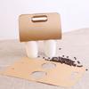 Papel de Embalaje Marrón Engrosado Bolsita Desechable Portavasos Té de Leche Café Flor Llevado a Domicilio Empaque Taza Individual Doble Cuatro Tazas Se Puede Personalizar