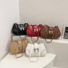 Bolso Pequeño para Mujer 2026 Verano Nuevo Estilo Simple Casual Diseño de Nicho Bolso de Axila Bolso de Hombro de Moda con Lazo
