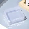 Caja de Almacenamiento Caja Cuadrada Pequeña Caja Cuadrada de Plástico Transparente Caja Cuadrada Pequeña Caja para Auriculares Caja de Almacenamiento para Joyería Caja para Piezas Pequeñas