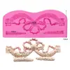 Molde de Silicona Retro Europeo para Artesanía con Azúcar Molde para Pastel Molde de Chocolate Fondant Molde de Encaje Navideño Decoración de Pastel