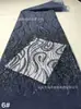 Tecido de Malha Bordado com Lantejoulas e Tubos de Miçangas Vestido de Casamento Vestido de Banquete Renda Bordada Tecido da Moda Tecido de Renda