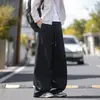 Pantalones casuales rectos de ajuste holgado para Primavera/Otoño 2026, pantalones largos para hombre, pantalones de trabajo de retazos deconstruidos de moda, pantalones anchos de talla grande