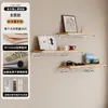 Estante de Pared para Sala de Estar, Estante de Almacenamiento de Madera Maciza, Estilo Madera Natural, Barra de Comedor, Estante Decorativo Multicapa, Portavasos, Panel Divisor