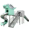 Escorregador Grande de Aço Inoxidável para Exterior Não Motorizado Equipamentos para Playground Infantil Área Cênica de Jardim de Infância Equipamentos para Área Residencial Fabricante