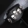 Pulsera ancha de cuero popular europea y americana transfronteriza pulsera de calavera personalidad dominante punk retro hip-hop pulsera joyería al por mayor