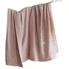 Colcha de verano de algodón y lino natural, colcha suave de lino color liso con soja para aire acondicionado, juego de cuatro piezas de colcha de verano Clase A, lavable a máquina