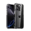 Adecuado para funda de teléfono iPhone 16promax, transparente, a prueba de caídas, cubierta protectora Apple 15pro, funda 14, disponible en stock, delgada