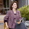 Novo Estilo Primavera e Outono 2026 para Mulheres de Meia-Idade e Idosas: Jaqueta Nova Estilo Chinês, Redutora de Idade, Justa ao Corpo, Estilo Chinês e Emagrecedora