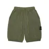 Insígnia de Braçadeira Estilo Clássico Stone Island Transfronteiriça Gaze de Algodão Respirável Tricô Lavado Shorts Casuais Calças de Cinco Pontos