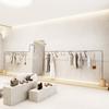 Estante de Exhibición para Tienda de Ropa Montado en la Pared Estante para Ropa para Tienda de Ropa para Hombre y Mujer Estante de Exhibición de Acero Inoxidable
