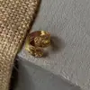 Anillo Geométrico Irregular Brillante Popular Transfronterizo Simple Chapado en Cobre Oro Real Lujo Ligero Nicho Gama Alta Anillo Abierto