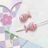 Color pintado a mano dopamina cuentas de pez pequeño diy joyería hecha a mano pulsera collar cuentas cadena para teléfono móvil accesorios material