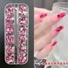 Accesorios para Uñas Mini Diamantes de Imitación para Uñas Diamantes de Imitación Irregulares de Colores con Parte Posterior Plana Color Blanco Rosa Champán Decoraciones Súper Brillantes para Uñas